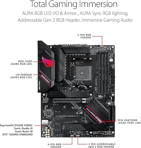 Asus ROG Strix B550-F Gaming WiFi II AMD AM4 (3rd Gen Ryzen) ATX Motherboard