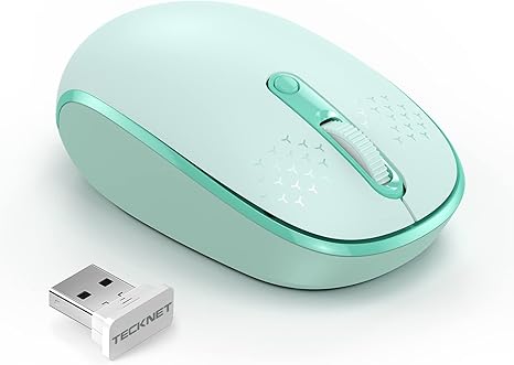 TECKNET Wireless Mouse for Laptop, 2.4G Quiet Computer Mouse with USB Receiver