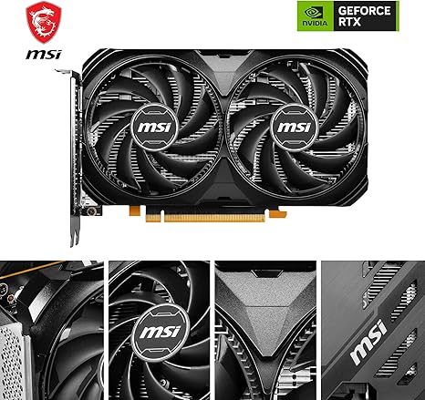 MSI GeForce RTX 4060 Ventus 2X Black 8G OC Gaming Graphics Card